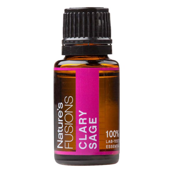 Nature's Fusions clary sage essential oil 15 ml bottle