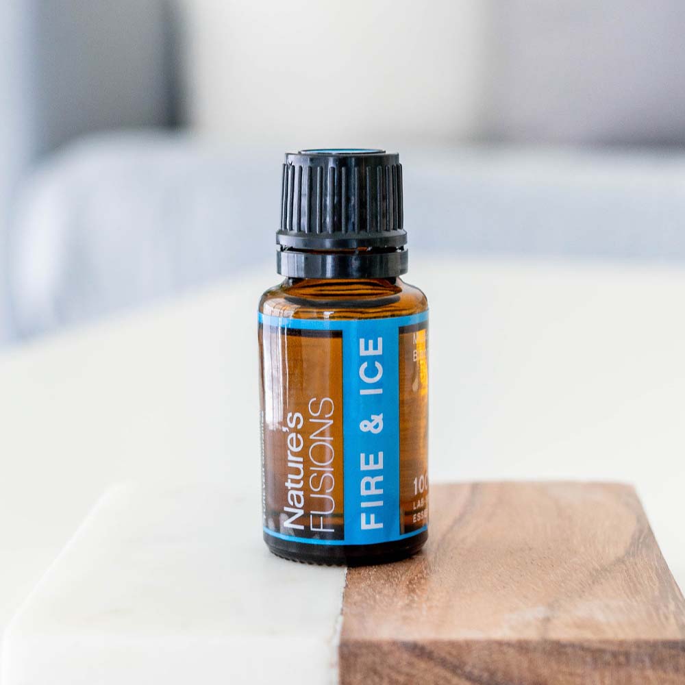Nature's Fusions Fire & Ice essential oil blend - light and dark wood