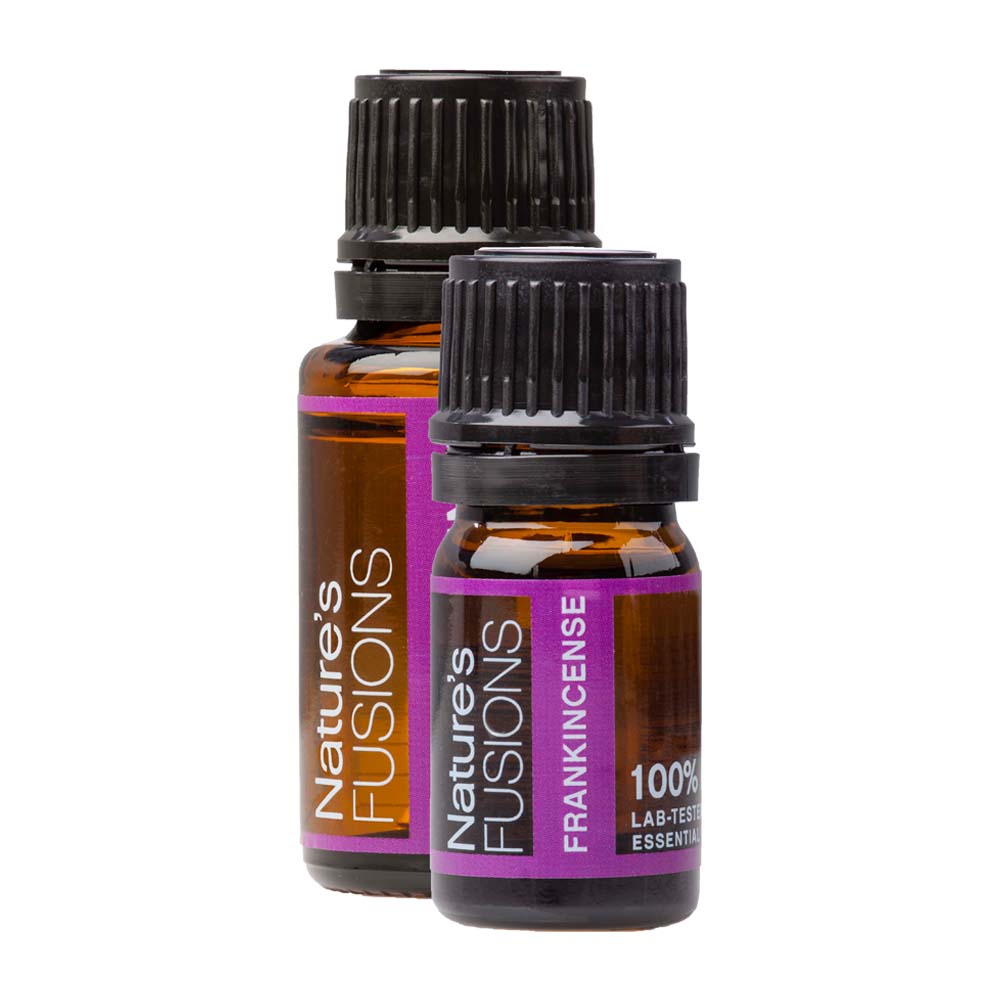 Nature's Fusions frankincense essential oil 5 & 15 ml bottles