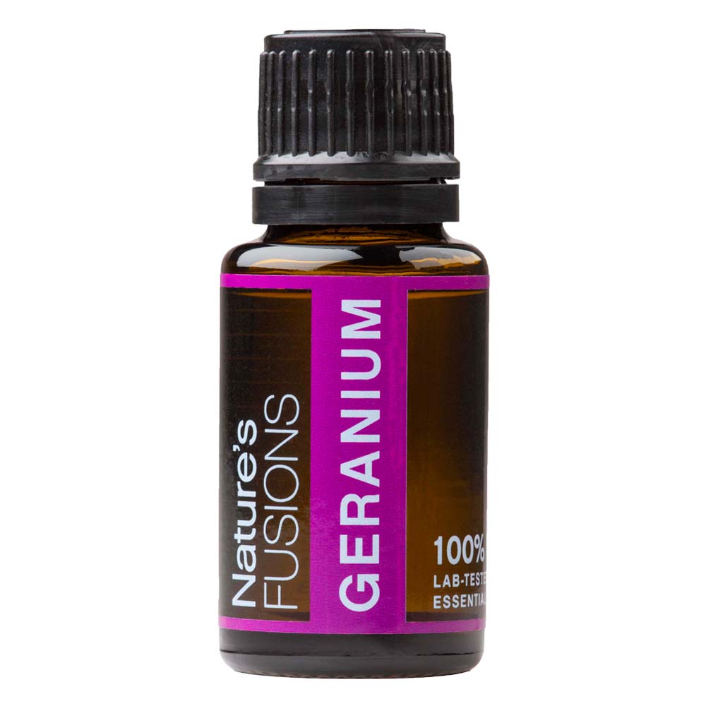 geranium essential oil 15 ml bottle