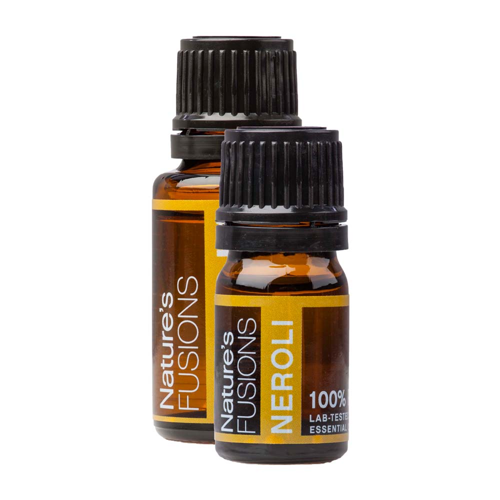 5 and 15 ml bottles neroli essential oil