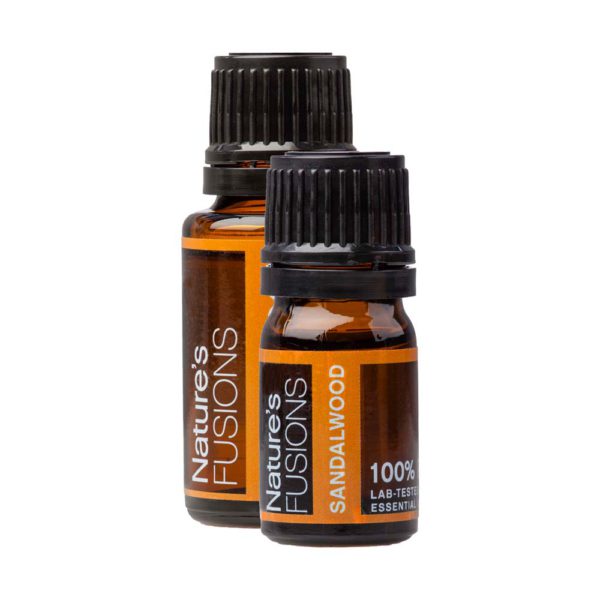 5 and 15 ml bottles pure sandalwood essential oil