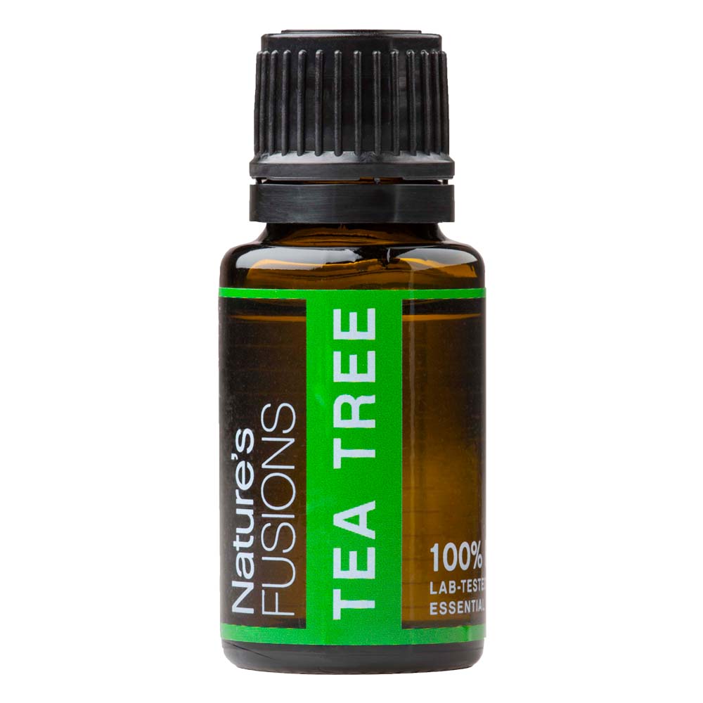 Nature's Fusions tea tree oil bottle pure