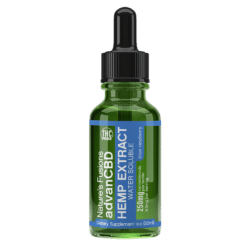30 ml, 1 oz dropper bottle of blue raspberry water soluble hemp extract