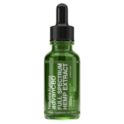 30 ml, 1 oz dropper bottle of unflavored hemp extract