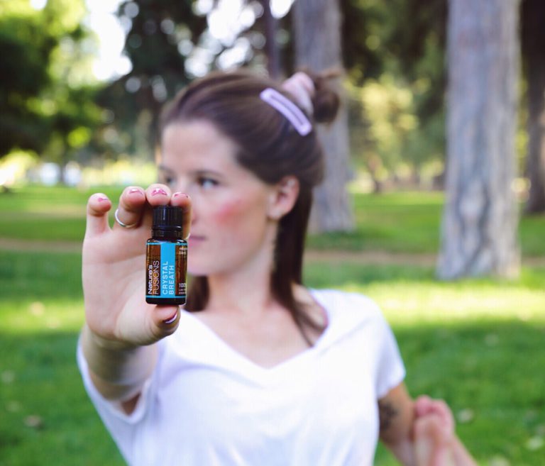 woman advertising Crystal Breath