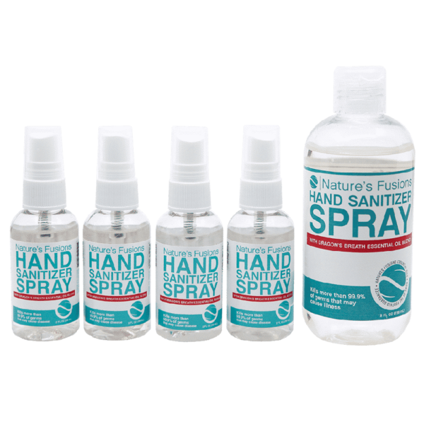 Four 2-oz spray bottles and one 8-oz refill bottle