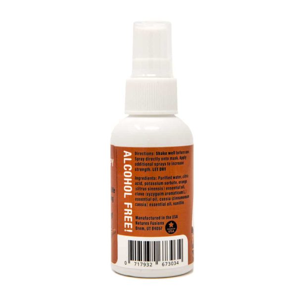 Cinnamon Vanilla Face Mask Spray, back label