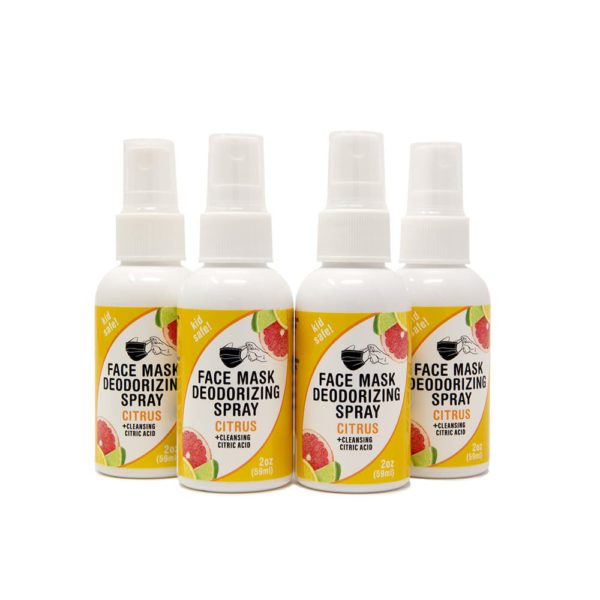 4-pack 2-oz Face Mask Deodorizing Spray – Citrus