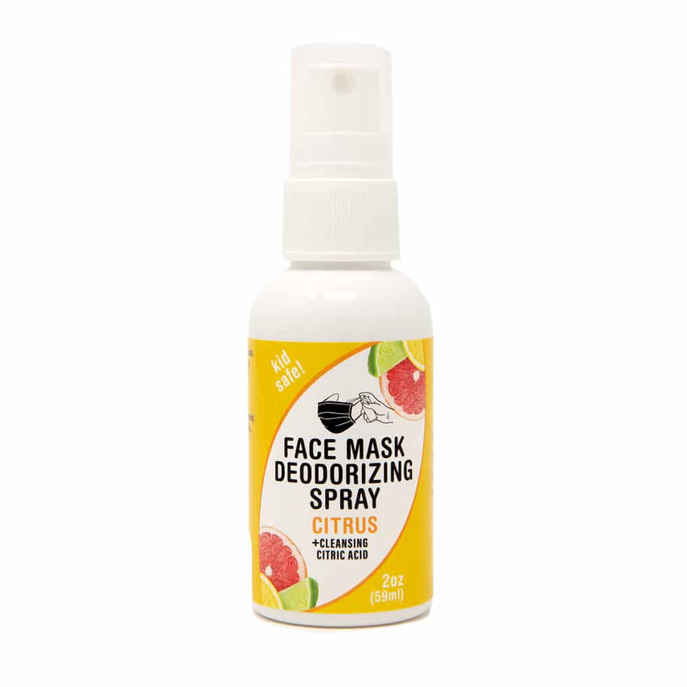 2 oz Face Mask Spray – Citrus, kid safe + cleansing citric acid