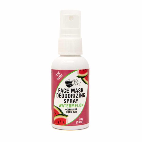 2 oz Face Mask Spray - Watermelon, kid safe + cleansing citric acid