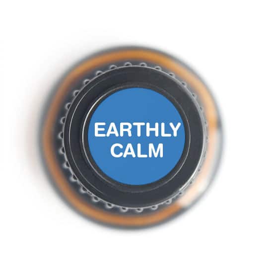 labeled top of Earthly Calm bottle