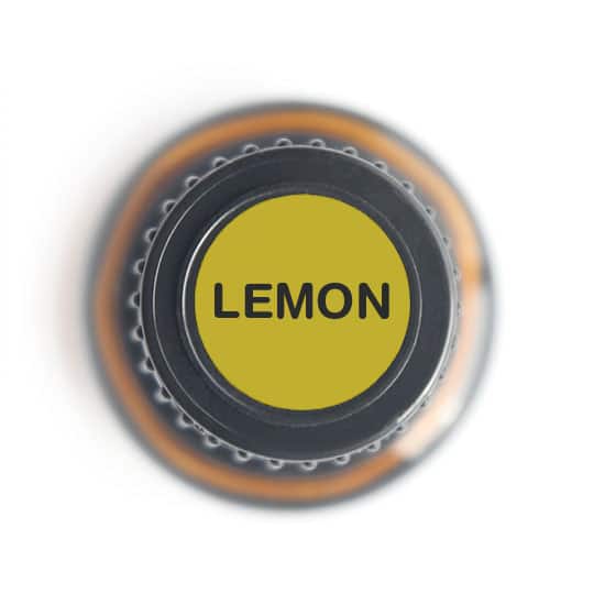 labeled top of lemon bottle