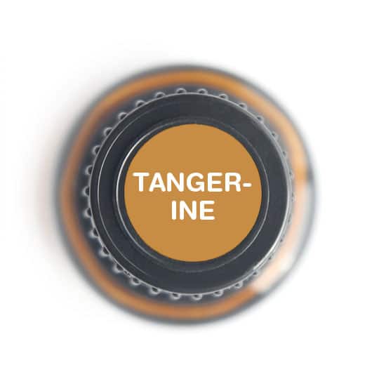 labeled top of tangerine bottle