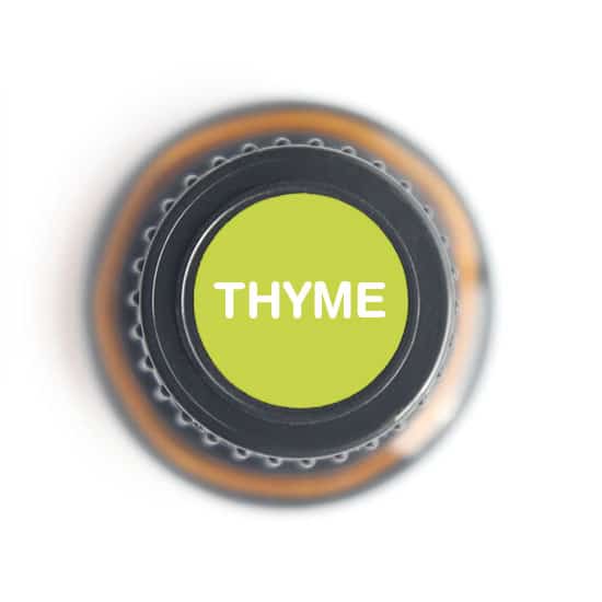 labeled top of thyme bottle