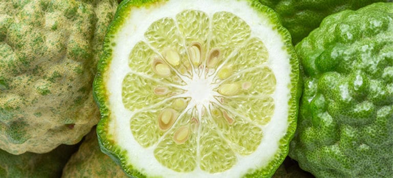 bumpy bergamot fruit sliced open