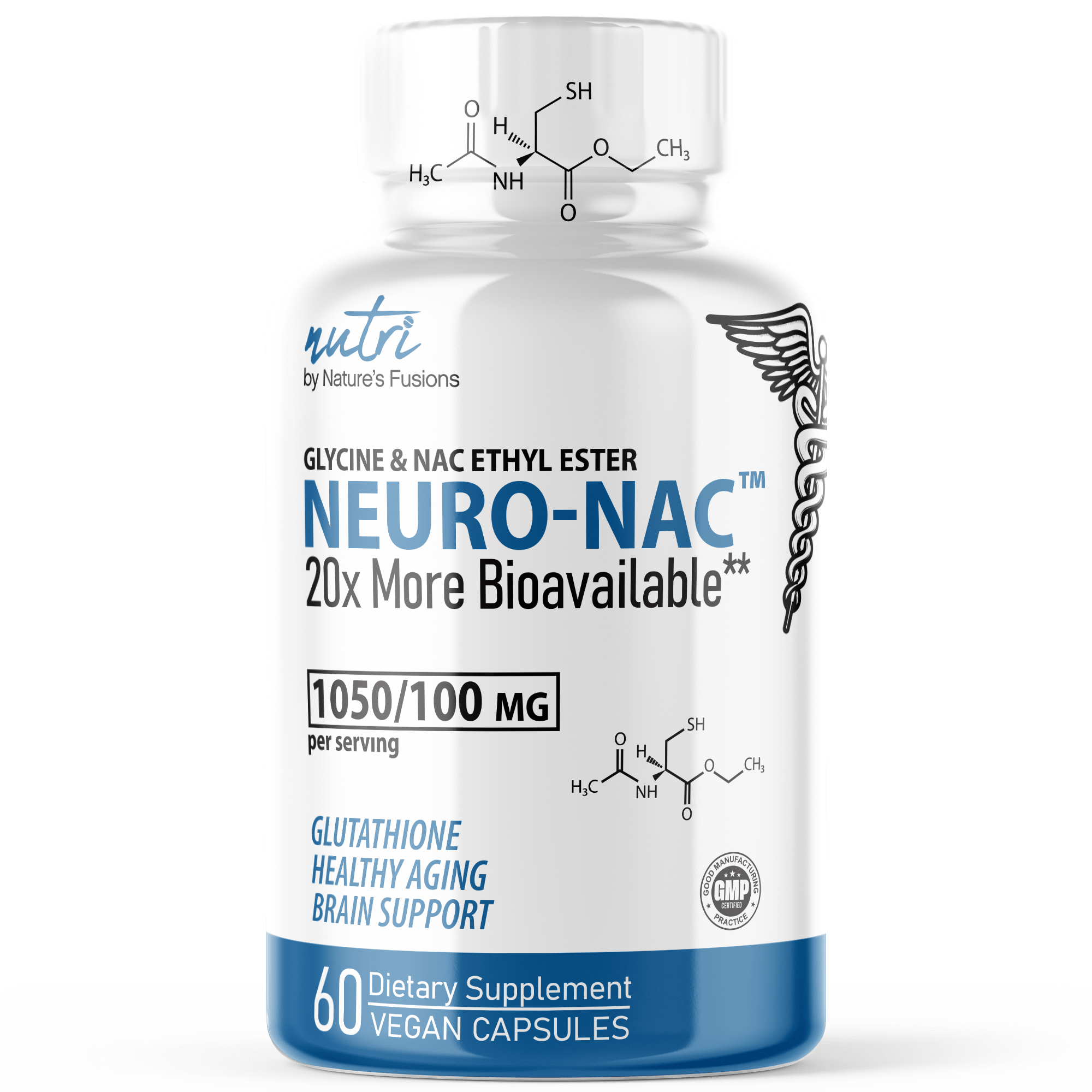 Nutri Neuro NAC 100/1050mg : NAC Ethyl Ester + Glycine 60 count