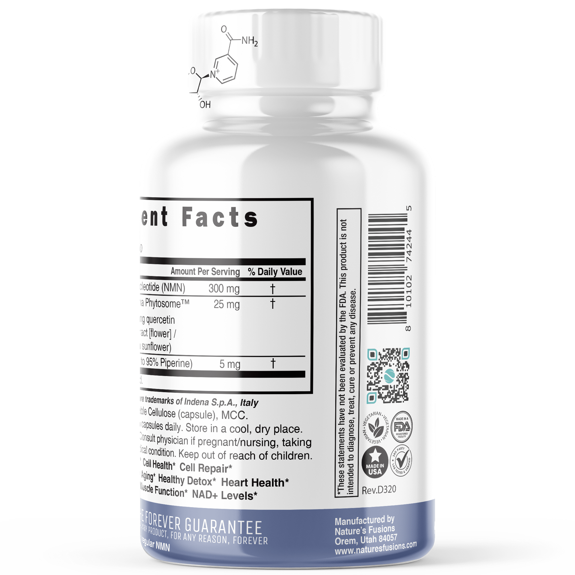 Nutri NMN 300mg Nicotinamide Mononucleotide with Quercefit