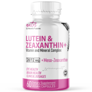 Nutri Lutein, Zeaxanthin & Mesozeaxanthin Vision Complex with Zinc 20/12 mg – 60 Count