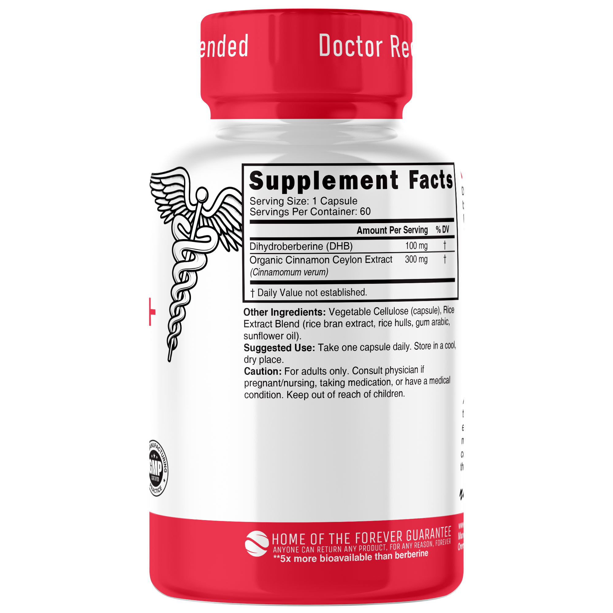 Dihydroberberine 4000mg With Organic Ceylon Cinnamon – Blood Sugar & Immune Support
