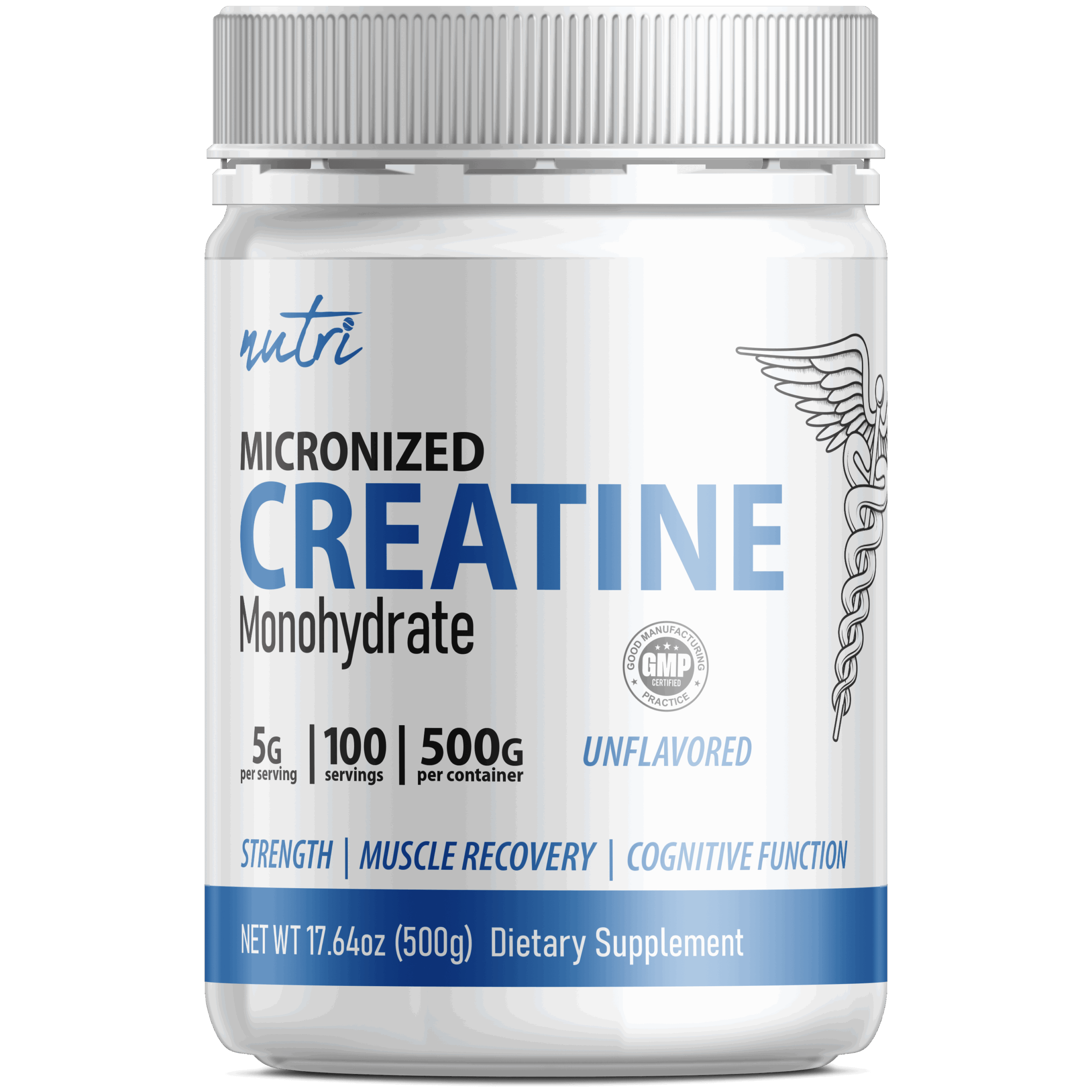 Nutri Creatine 5000 mg Unflavored Powder - 500 g Tub