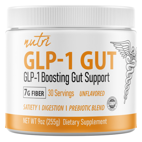 Nutri GLP-1 Gut Support Fiber Boost 7 g - Unflavored Powder 255 g Tub