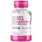 Nutri Lutein, Zeaxanthin & Mesozeaxanthin Vision Complex with Zinc 20/12 mg - 60 Count