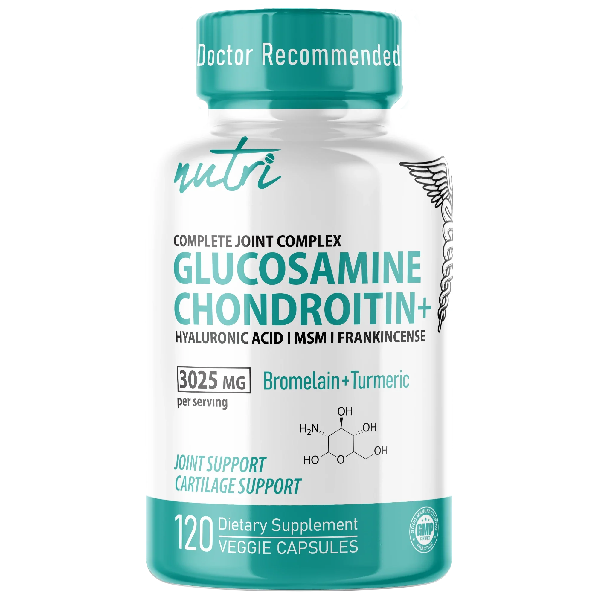 Nutri Glucosamine Chondroitin Complete Joint Complex w/ MSM+ 3025 mg - 120 Count
