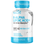 Nutri R Lipoic Acid+ R-ALA (Stabilized Na-RALA with Biotin) 600 mg - 60 Count
