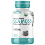 Nutri Sea Moss with Bladderwrack, Burdock & Black Pepper 1405 mg - 60 Count - Organic
