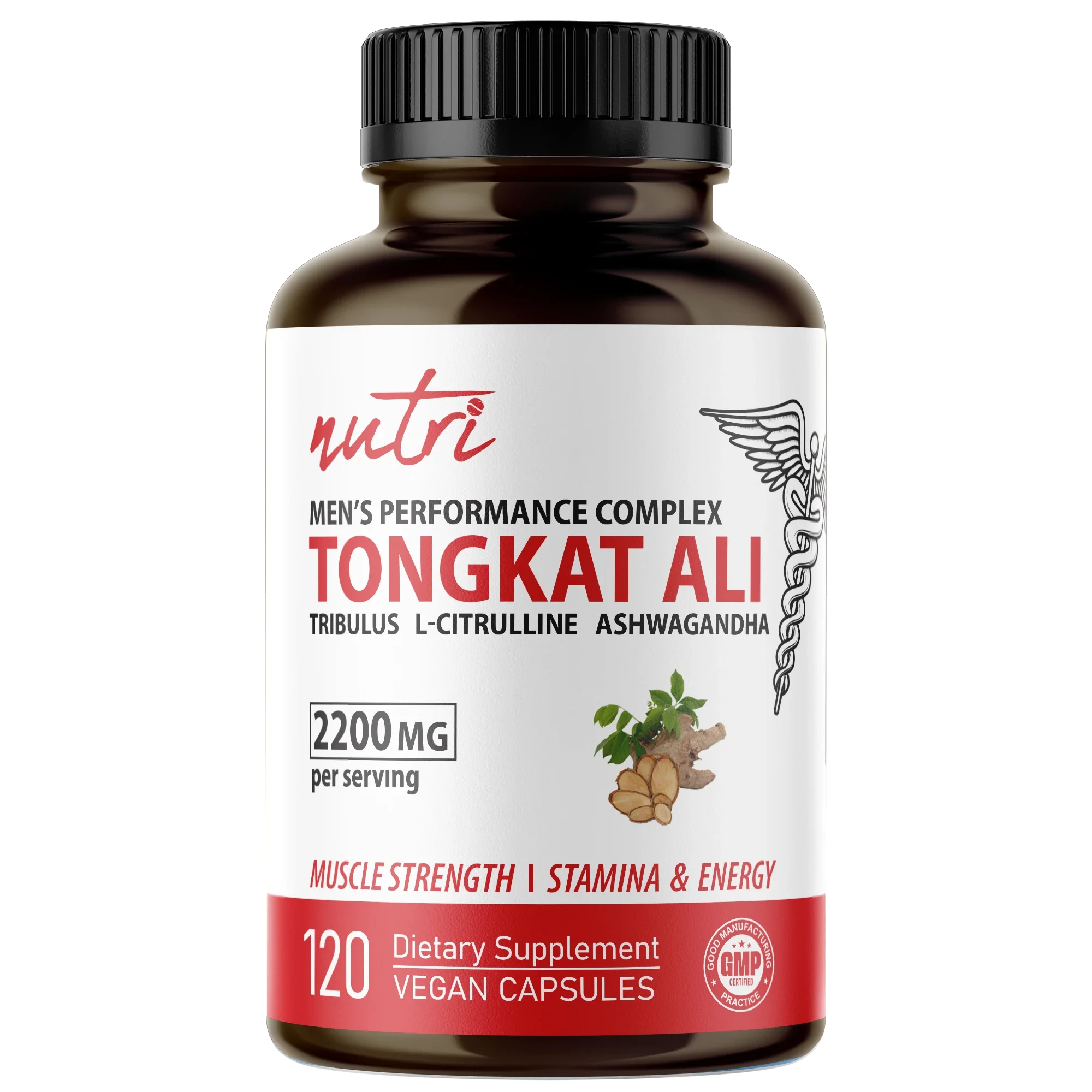 Nutri Tongkat Ali Men's Performance Complex 2200 mg - 120 Count