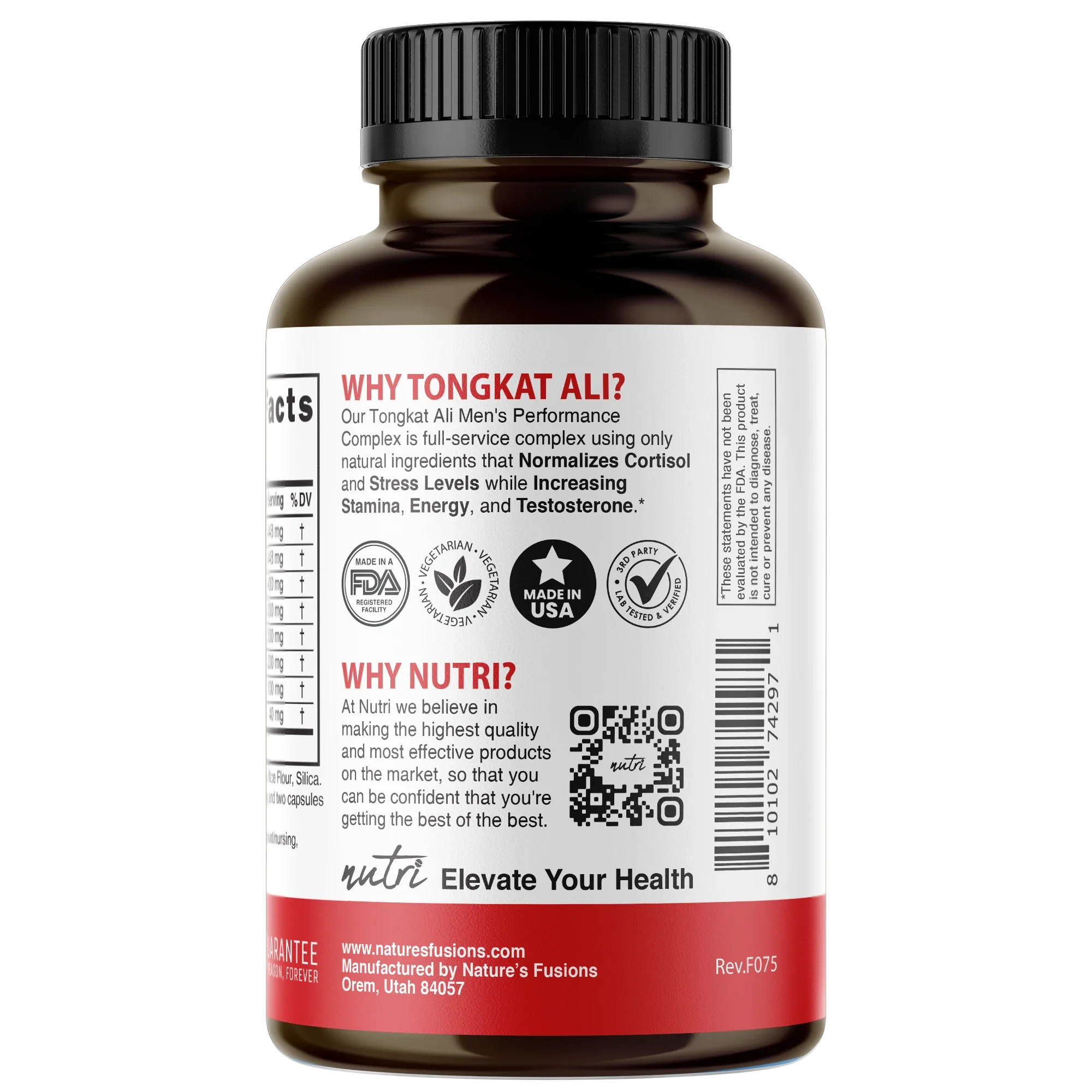 Nutri Tongkat Ali Men's Performance Complex 2200 mg - 120 Count - Image 3