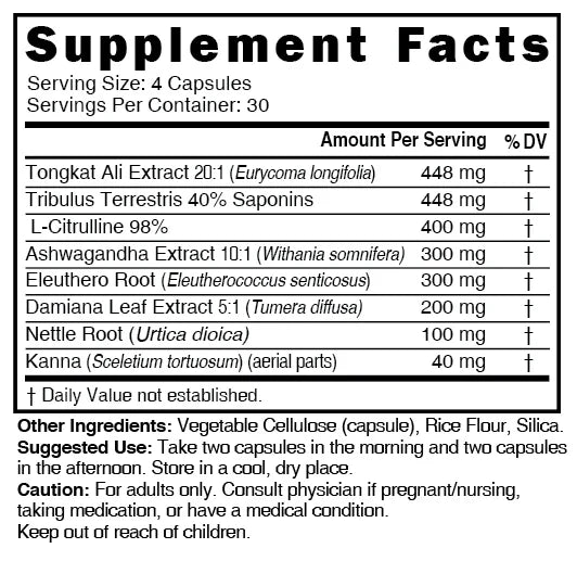 Nutri Tongkat Ali Men's Performance Complex 2200 mg - 120 Count - Image 4