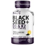 Nutri D3 & K2 Black Seed Oil 1000 mg Softgels - 120 Count
