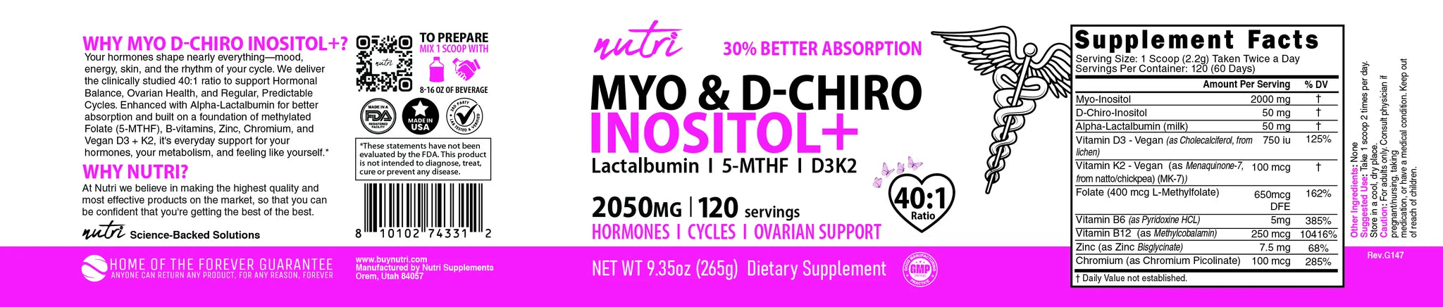 Nutri Myo & D-Chiro Inositol Plus Powder full label layflat